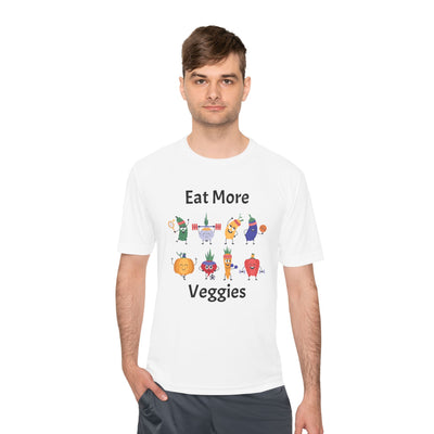 T-Shirt: Eat More Veggies - Unisex Moisture Wicking Tee