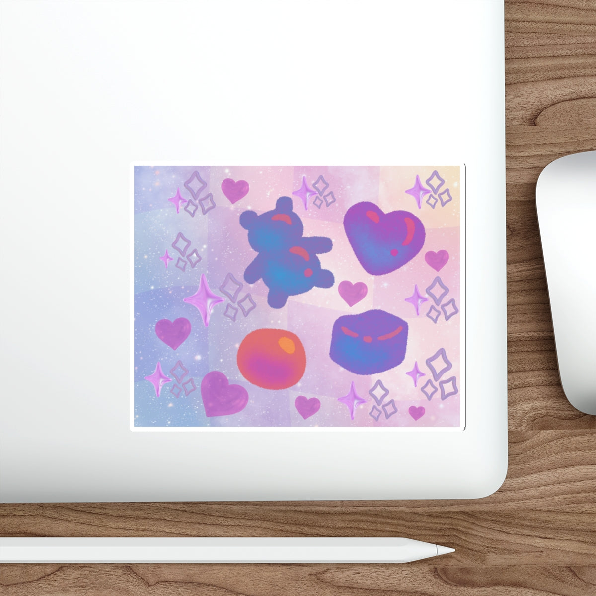Die Cut Stickers: Purple Gummy Gummy Design