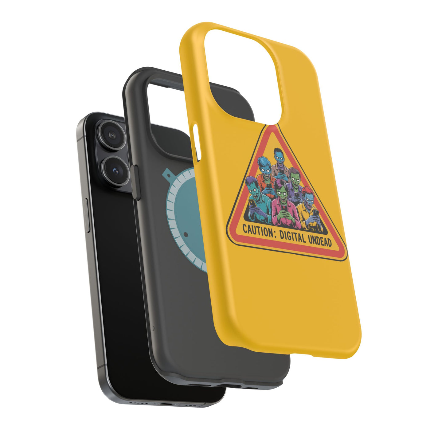 Phone Case: Zombie-Themed Tough Case for iPhone, Caution Digital Undead Phone Cover, Phone Accessory for Halloween, Unique Gift Idea, Trendy Phone [...]