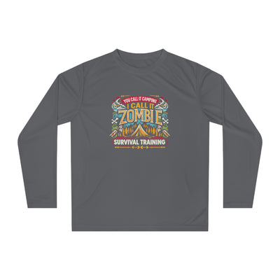 Long Sleeve Shirt: Unisex Performance Long Sleeve Shirt Zombie Survival