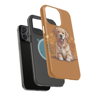 Dog Lover Magnetic Phone Case, Cute Pet Cases for iPhone, Dog-themed Phone Covers, Golden Retriever Case, Gifts for Dog Owners