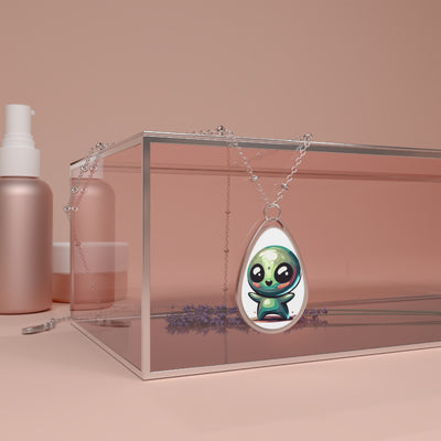 Necklace: Aliens Need Hugs Too - Whimsical Sci-Fi Jewelry