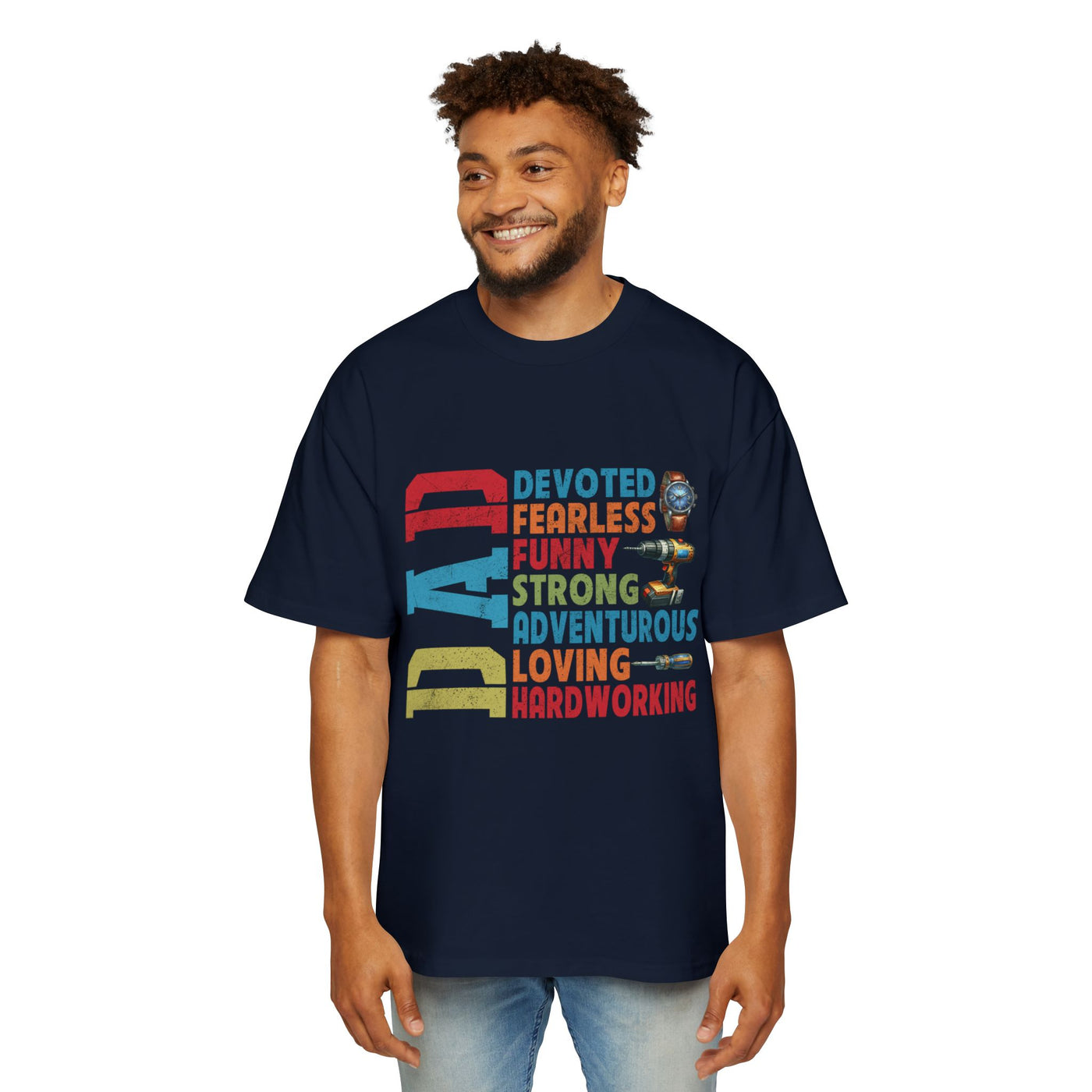Dad Appreciation Heavy Oversized Tee, Gifts for Father's Day, Funny Dad Shirt, Casual Wear, Birthday Gift for Dad