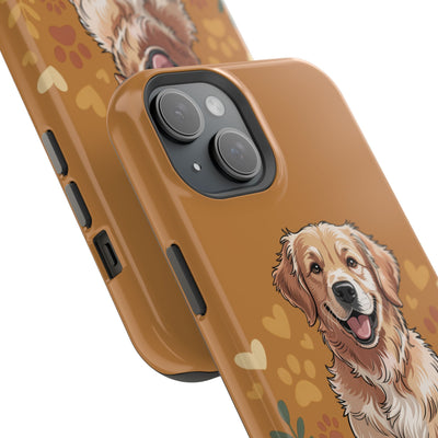 Dog Lover Magnetic Phone Case, Cute Pet Cases for iPhone, Dog-themed Phone Covers, Golden Retriever Case, Gifts for Dog Owners