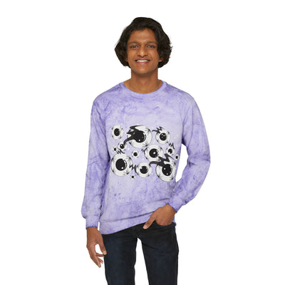 Crewneck Sweatshirt: All Eyes On Me | Color Blast| Men's Design