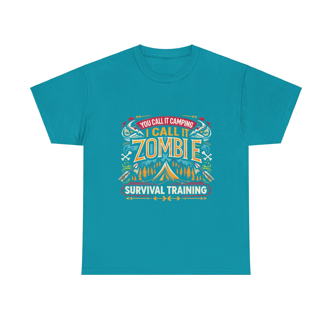 T-Shirt: Zombie Survival Training Unisex Heavy Cotton Tee