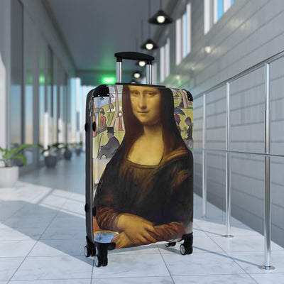 Suitcase: Designer Luggage Limited Edition Artistic Mona Lisa Collage