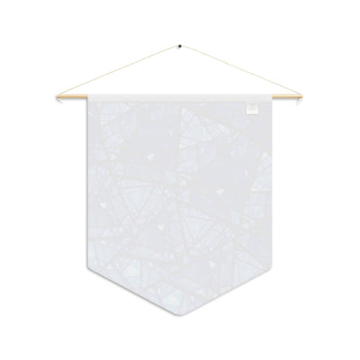 Wall Pennant: Blue Stained Glass Design
