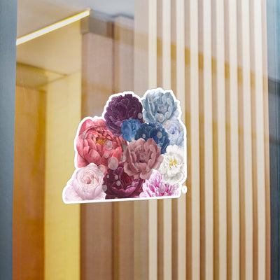 Kiss Cut Stickers: Peonies with Pearls