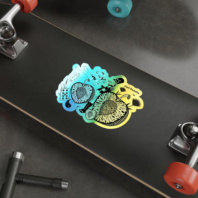 Die-Cut Stickers: Just Peachy | Holographic