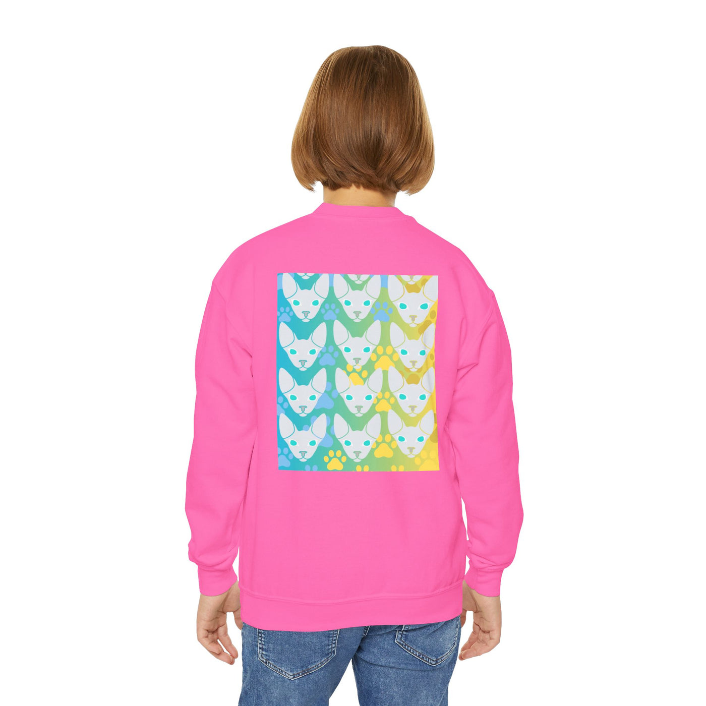 Sweatshirt: Hairless Kitty Design Crewneck