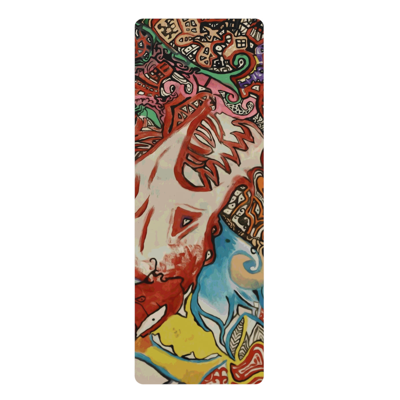 Rubber Yoga Mat: Ugly Dragon Chomps