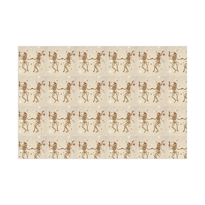 Printify skeleton gift wrap with a festive, edgy design.