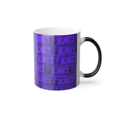 Color Morphing Mug: Magic Color Changing Dollar Bill Mug, Heat Sensitive Coffee Cup, Unique Gift for Finance Lovers