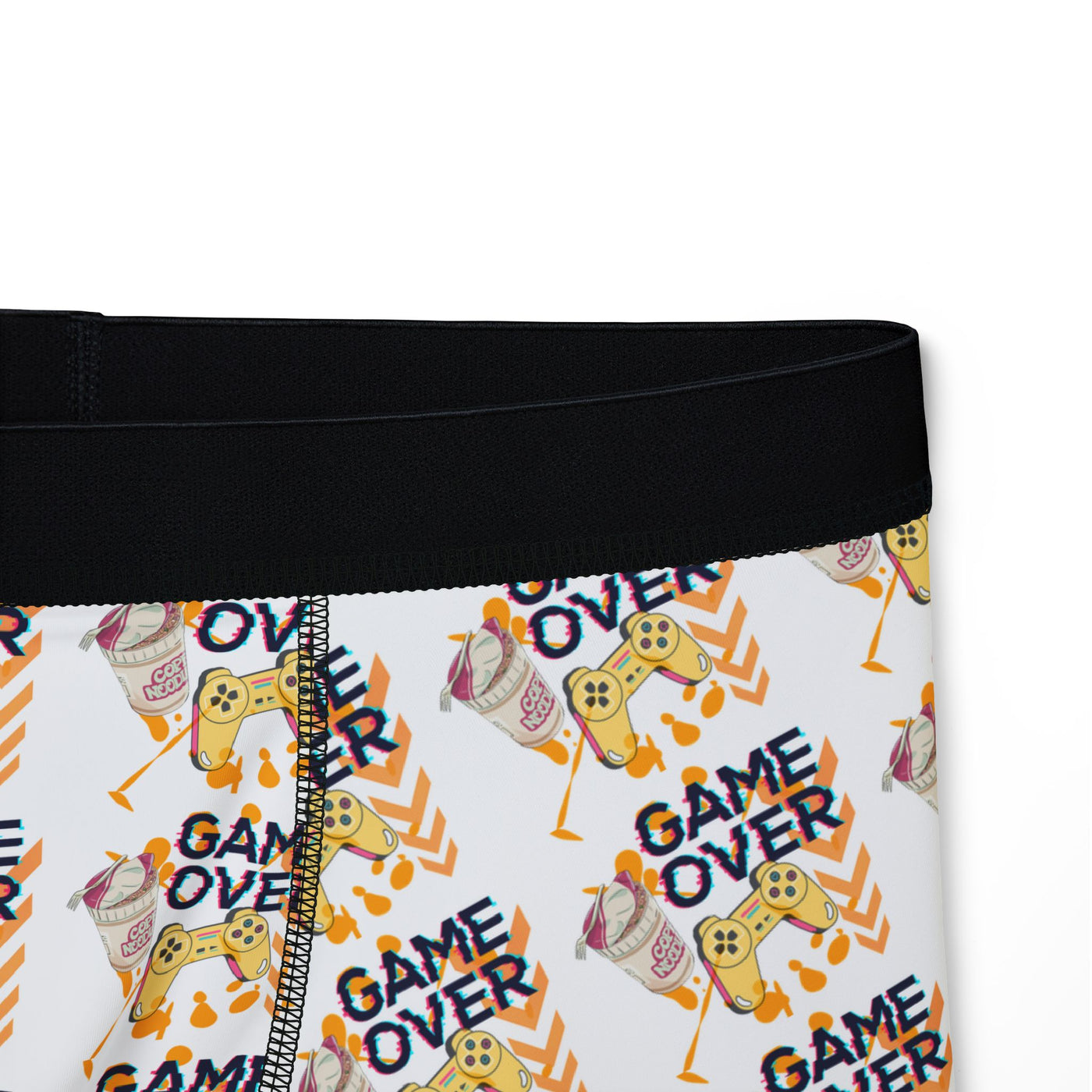 Men's Boxers: Game Over Orange Design