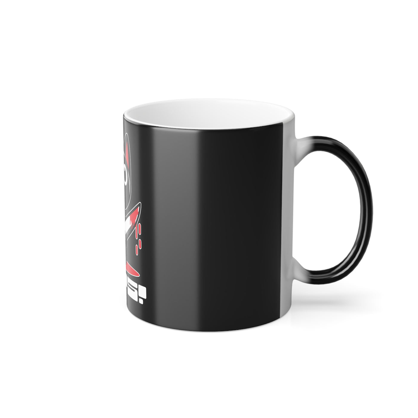 Mug: Murder Cat Mug, Fun Gift for Cat Lovers, Oops! Design, Heat Sensitive Coffee Mug, Playful Kitchen Decor