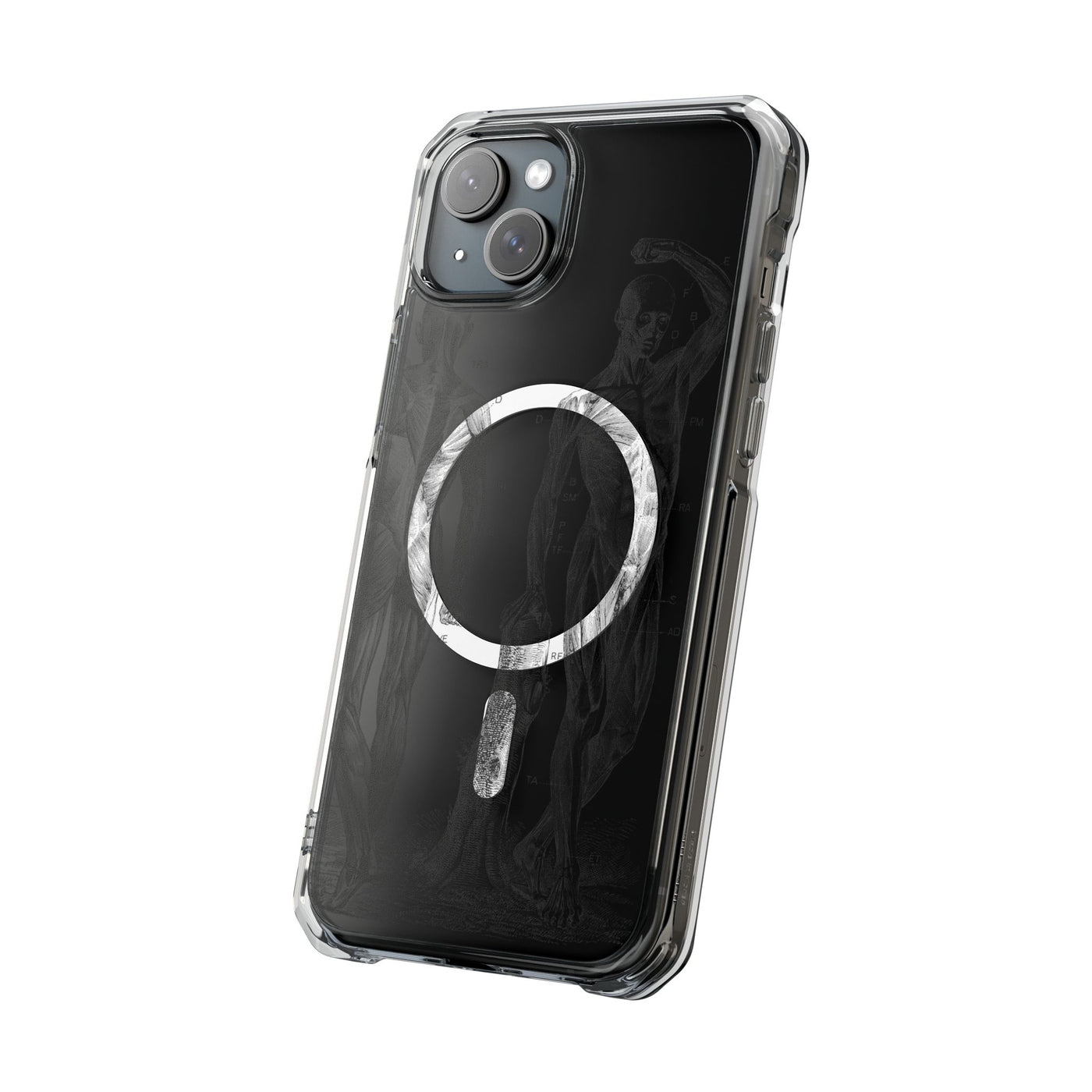 Phone Case:  Subtle Antique Skeletons Magnetic Clear Impact Case for iPhone