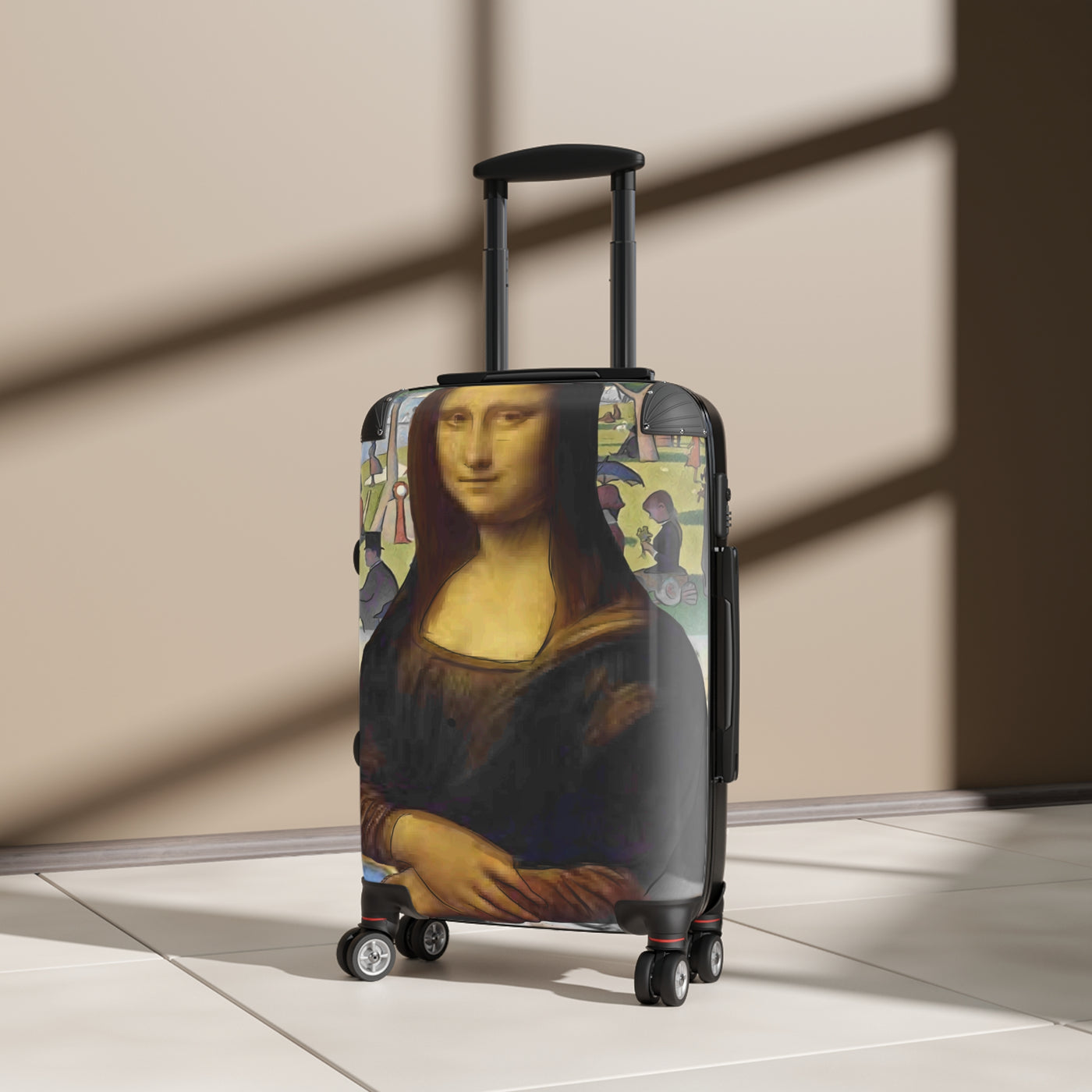 Suitcase: Designer Luggage Limited Edition Artistic Mona Lisa Collage
