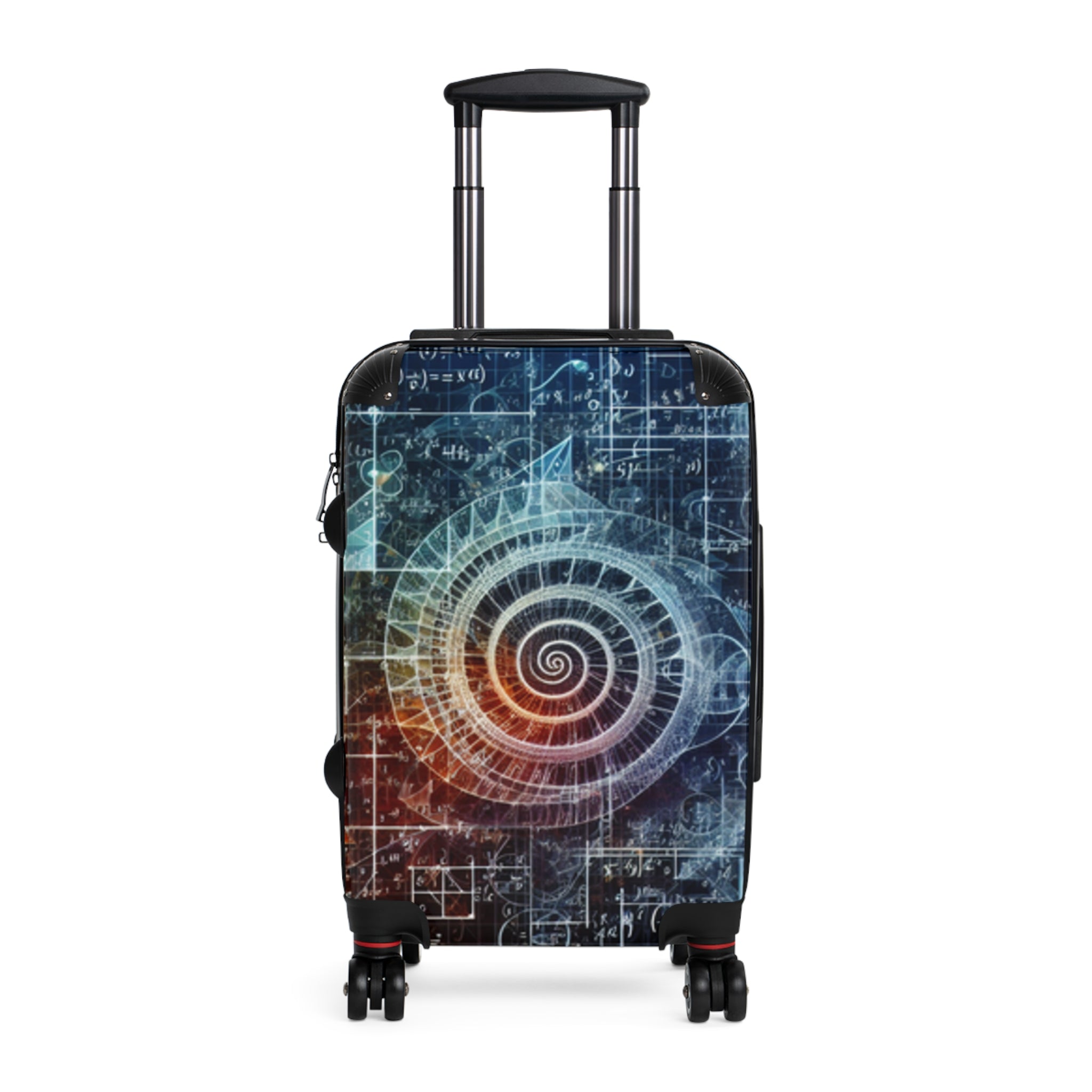 Suitcase: Spiral Nautical Design Suitcase for Travel Enthusiasts | Carry-On Luggage | Unique Vacation Gear | Gift for Travelers | Adventure Ready