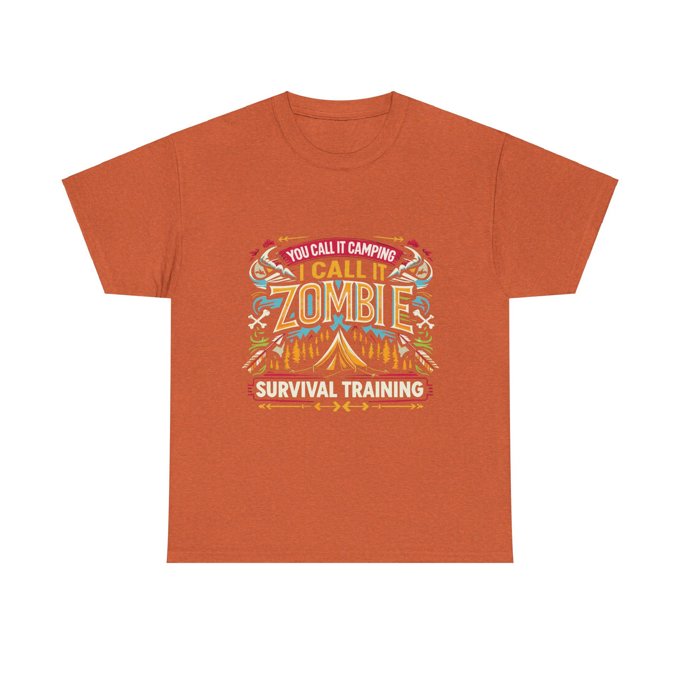 T-Shirt: Zombie Survival Training Unisex Heavy Cotton Tee