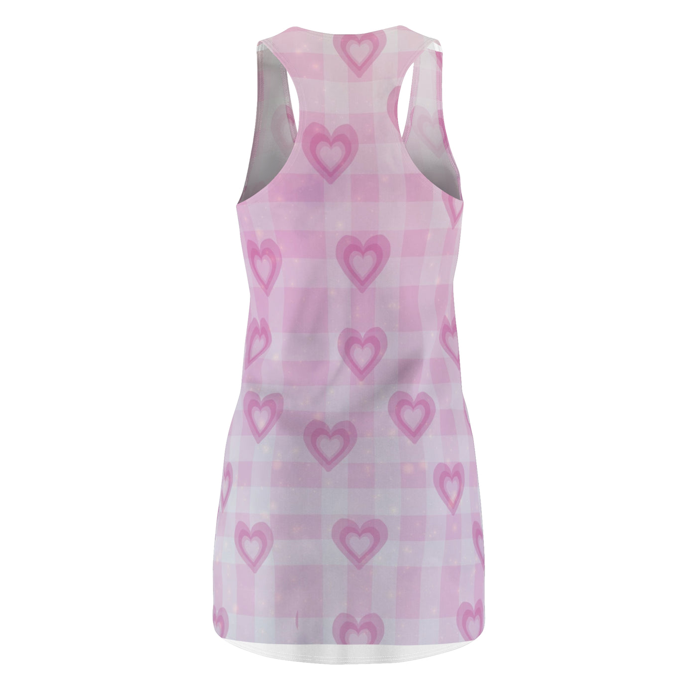 Racerback Dress: Oh So Sweet | Pink Heart Gingham Design