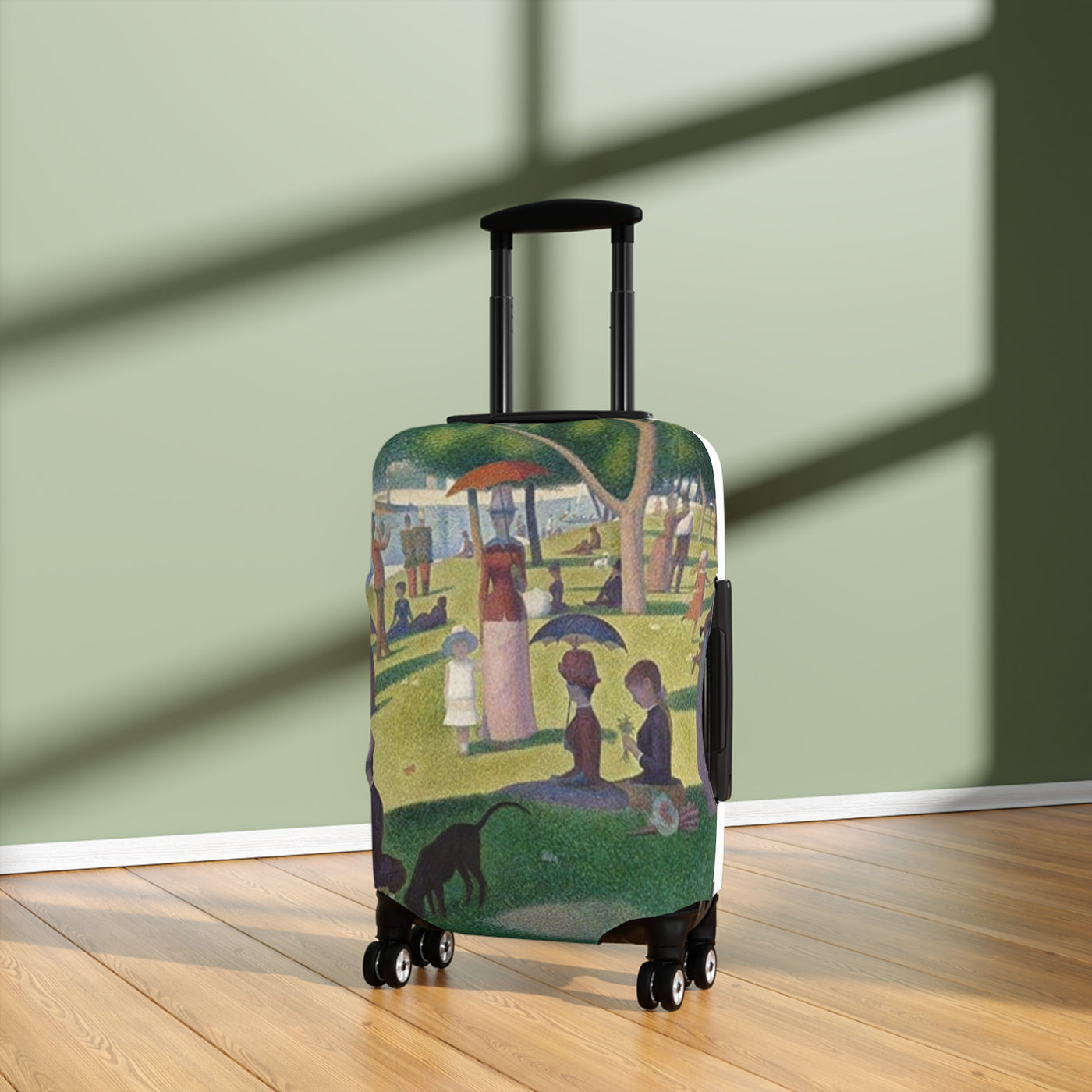 Art Style Luggage Cover for Travel Lovers, Customizable Suitcase Protector, Travel Accessories, Vacation Gift, Personalized Luggage Wrap