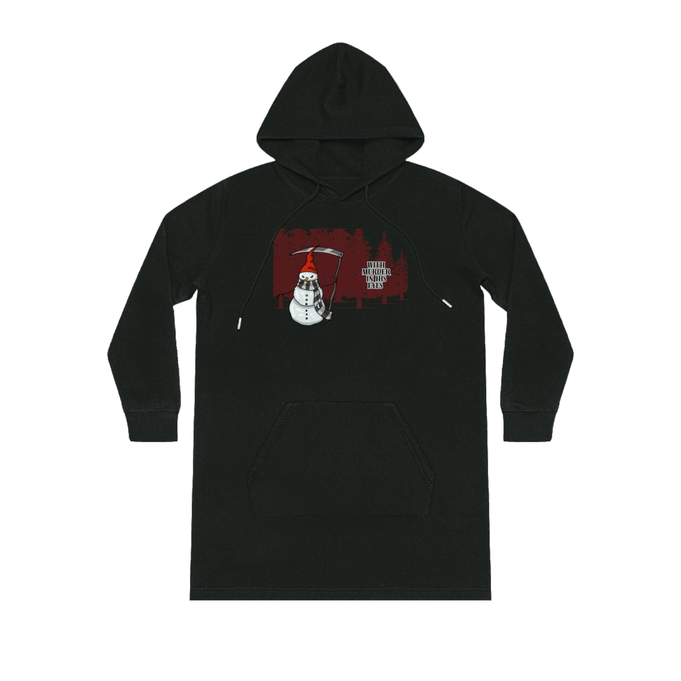 Hoodie Dress: Sinister Snowman | Murder in his Eyes