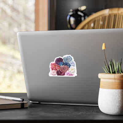 Kiss Cut Stickers: Peonies with Pearls