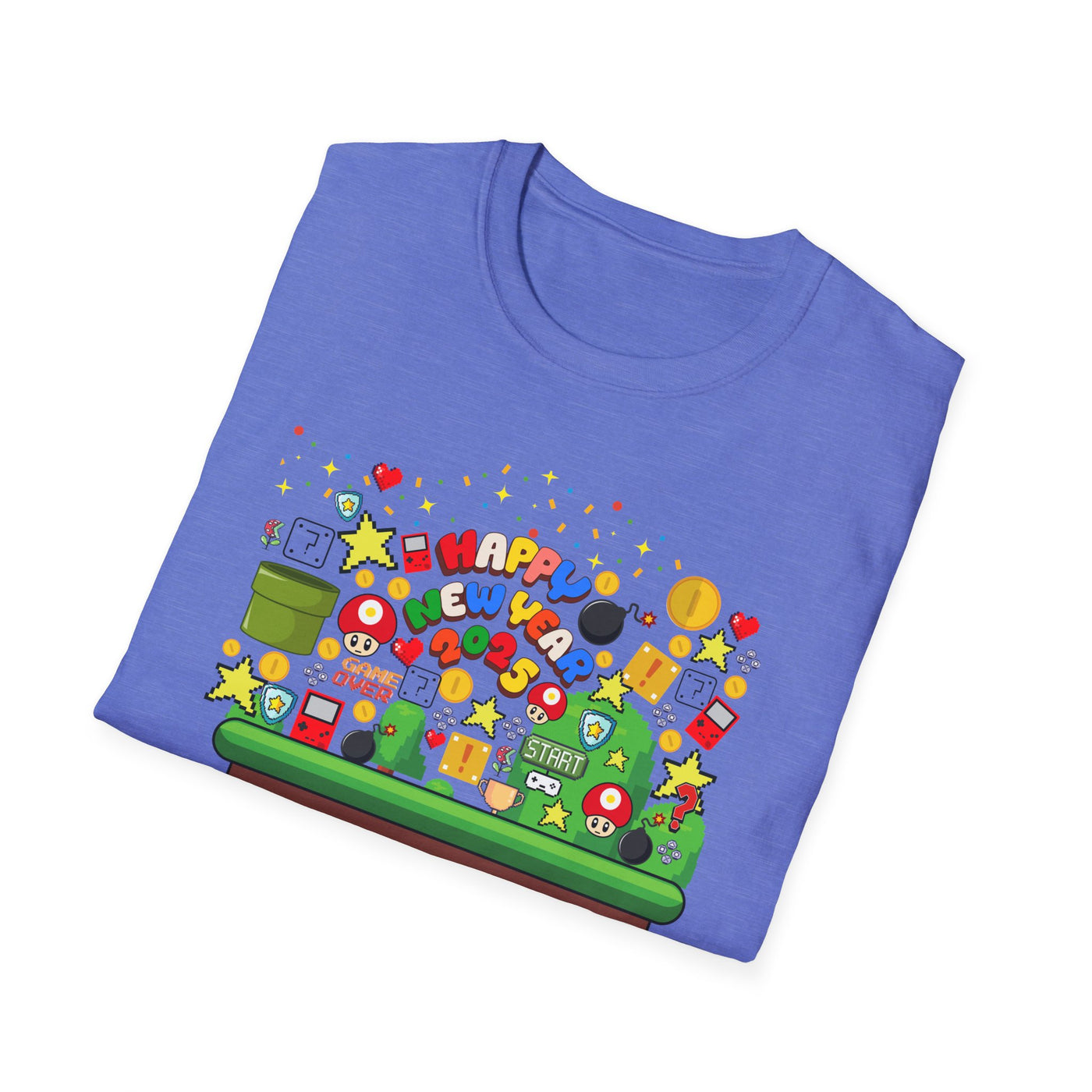 T-Shirt: Happy New Year Gamer Design | Retro