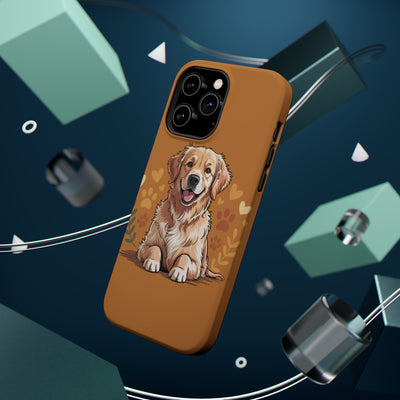 Dog Lover Magnetic Phone Case, Cute Pet Cases for iPhone, Dog-themed Phone Covers, Golden Retriever Case, Gifts for Dog Owners