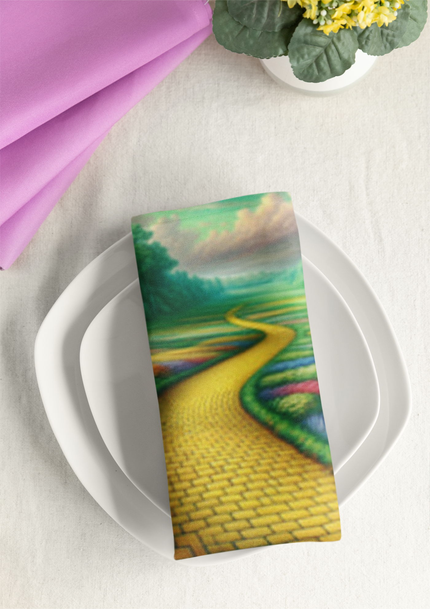 Napkins: Follow the Yellow Brick Road | 4-set