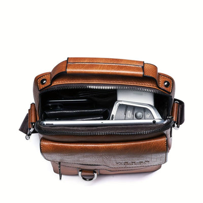 Bag: Men's New Shoulder Bag, Crossbody Bag For Men Messenger Bag Handbag, PU Leather Purse Messenger Crossbody Bags