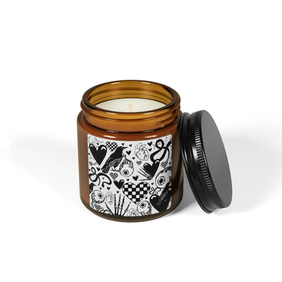 Jar Candle: Black Hearts | Inky Funk Design