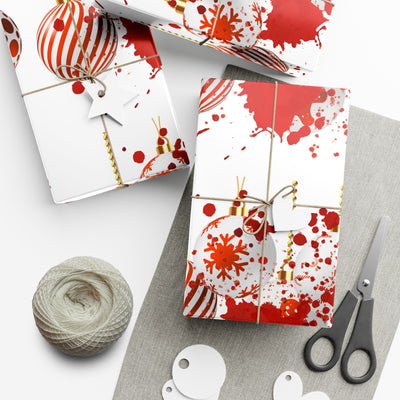 Wrapping Paper: Bloody Baubles | Holiday Crime Theme