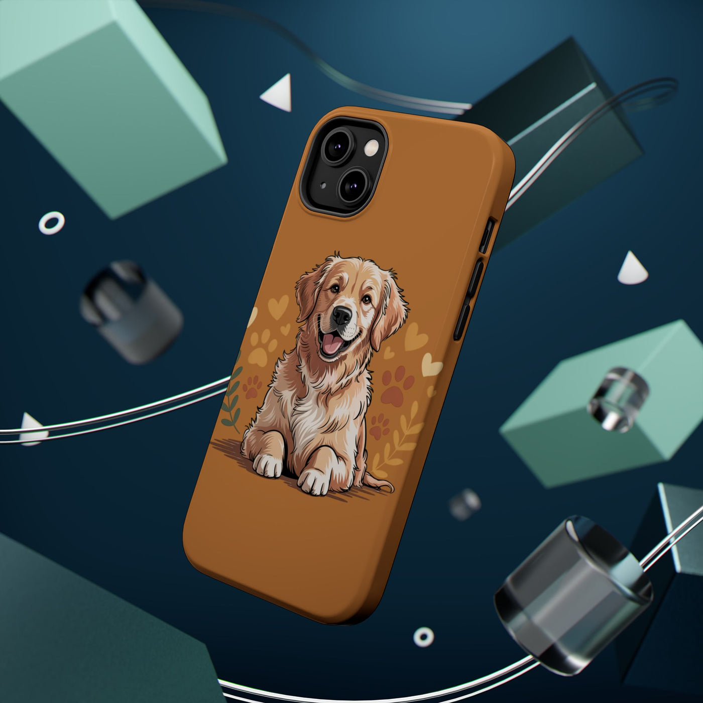 Dog Lover Magnetic Phone Case, Cute Pet Cases for iPhone, Dog-themed Phone Covers, Golden Retriever Case, Gifts for Dog Owners
