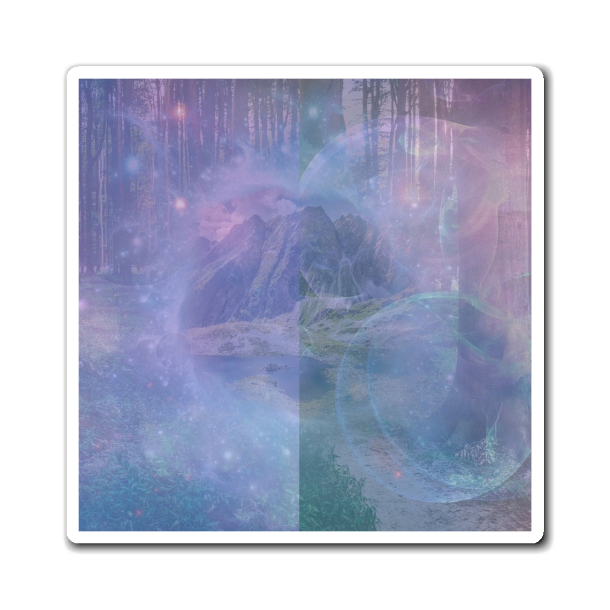 Magnet: Mystical Forest Landscape with magical Orb | Dreamy
