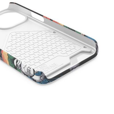 Phone Case: Galaxy-Inspired Phone Case with Card Holder, Space-Themed Gift, Star Wars-Inspired Design, Geek Accessories, Unique Phone Cover