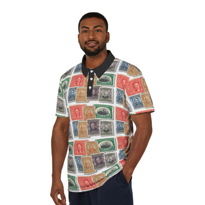 Polo: Vintage Stamp Unisex Polo Shirt - Retro Style