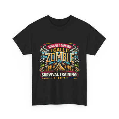 T-Shirt: Zombie Survival Training Unisex Heavy Cotton Tee