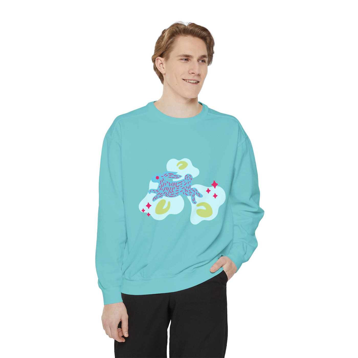 Men's Sweatshirt: Rabbit Run Pull Over