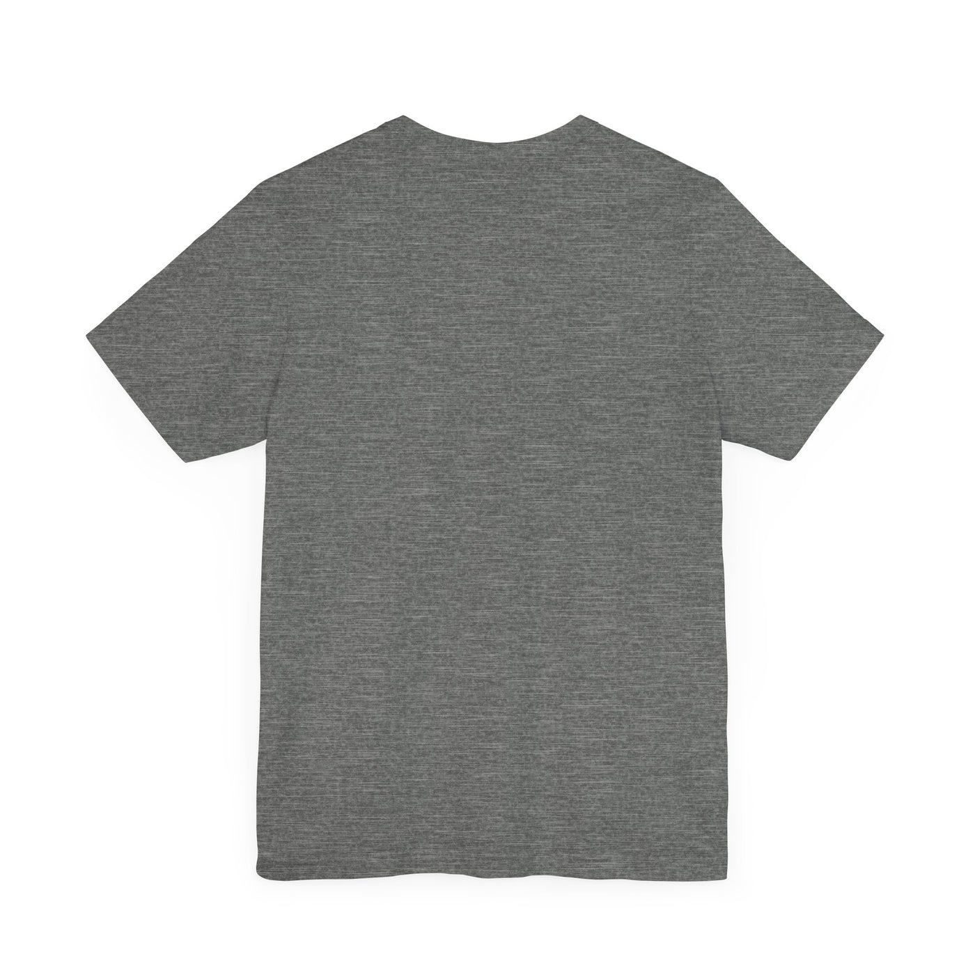 Grey unisex t-shirt with a crew neck and short sleeves.