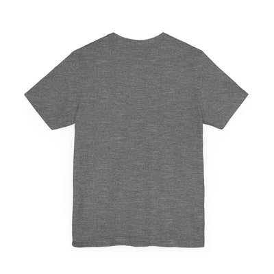 Grey unisex t-shirt with a crew neck and short sleeves.