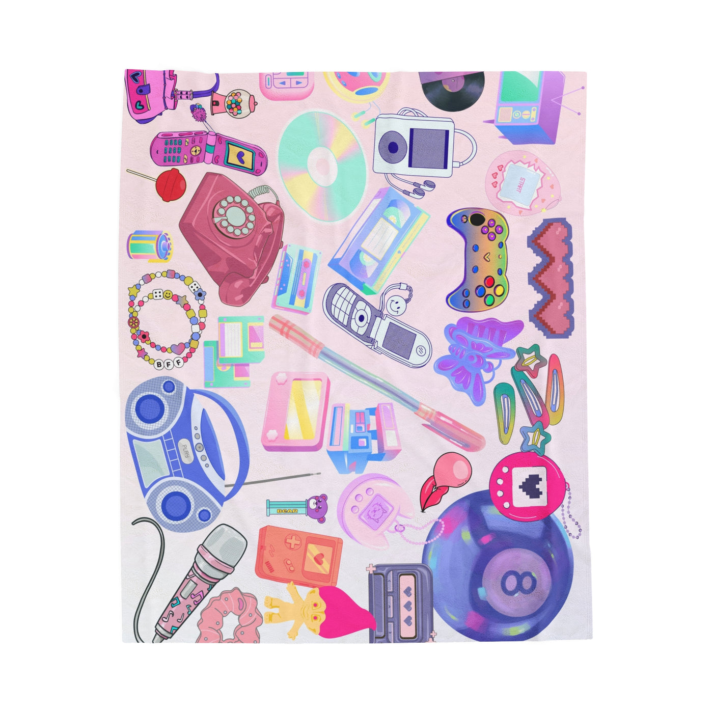 Blanket: Retro Tech Velveteen Plush Blanket