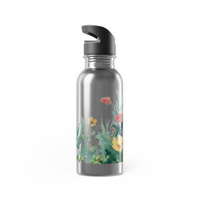 Floral Stainless Steel Water Bottle With Straw - 20oz Eco-Friendly Drinkware