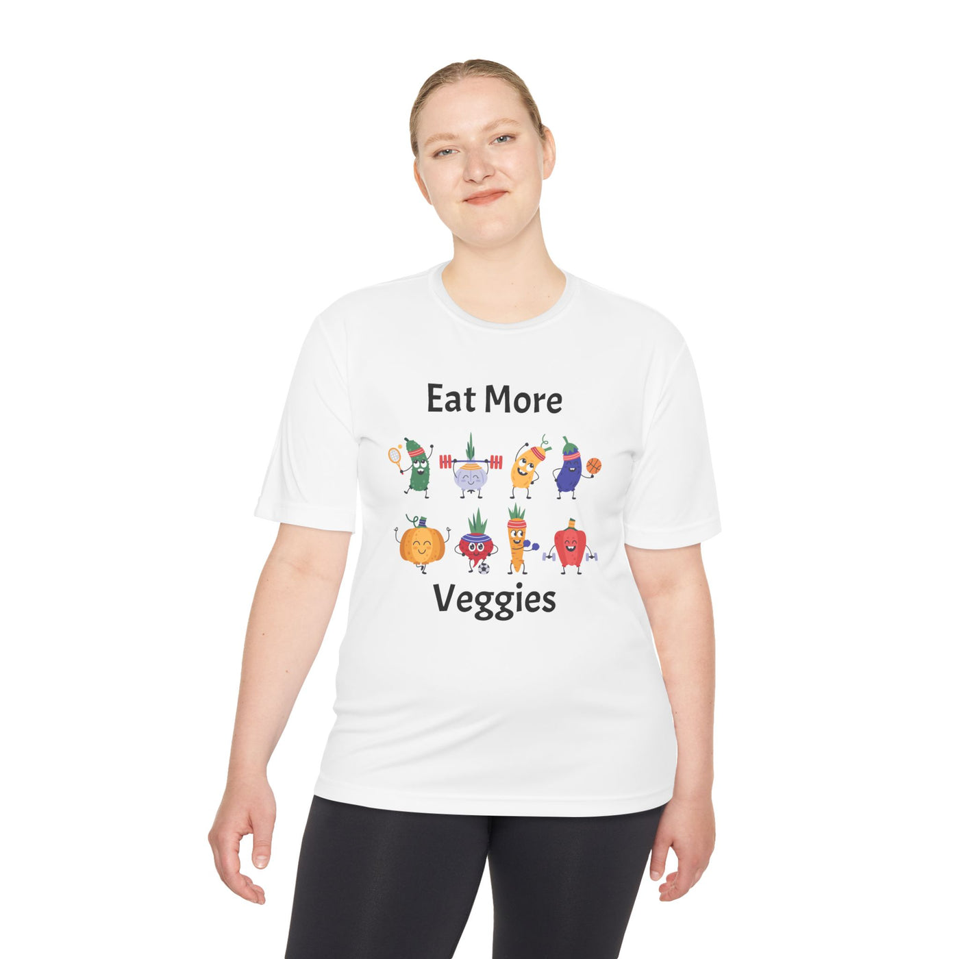 T-Shirt: Eat More Veggies - Unisex Moisture Wicking Tee