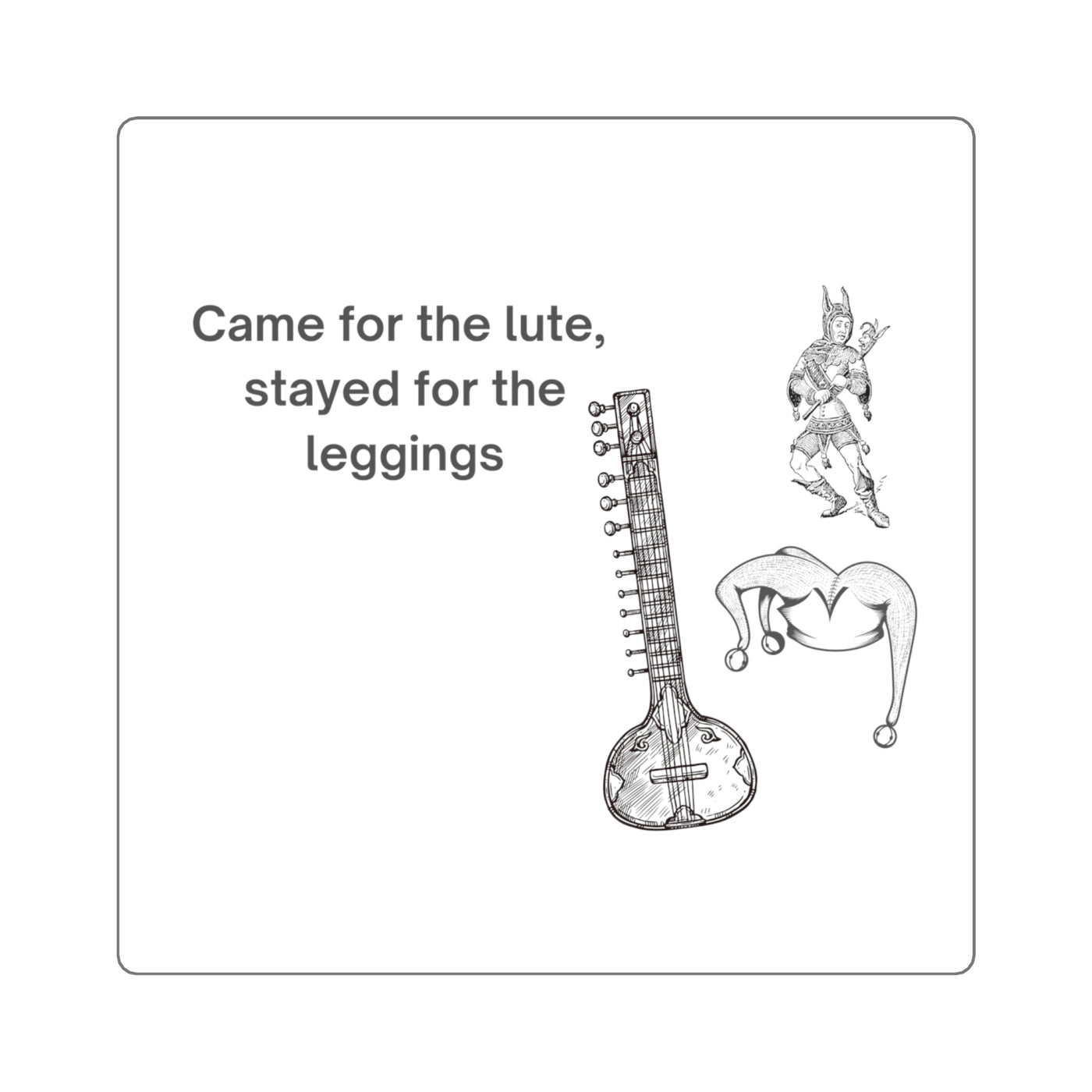 Sticker: Corny Medieval Romance Line| Square