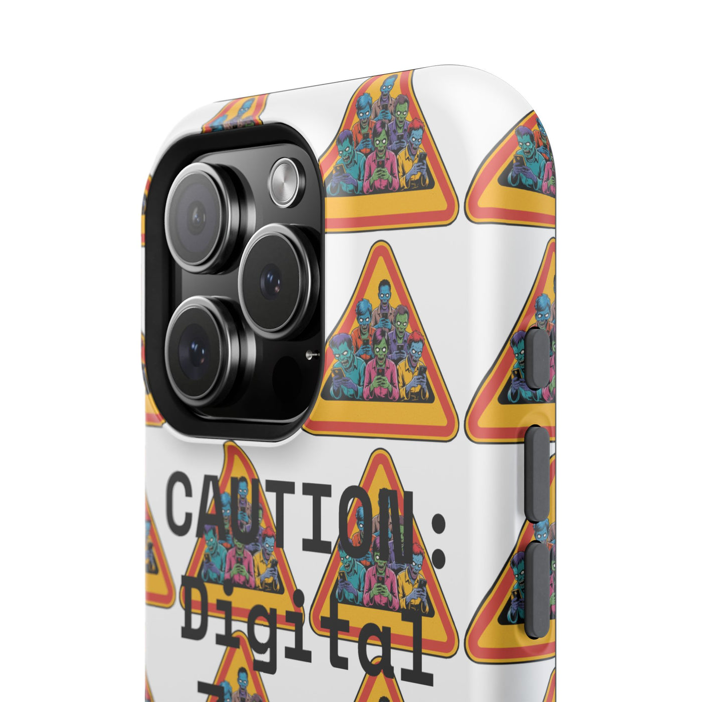 Phone Case: Caution: Digital Zombie Ahead Phone Case | Quirky Smartphone Protection, Unique Gift, Trendy Accessory, Fun Design, Geeky Style