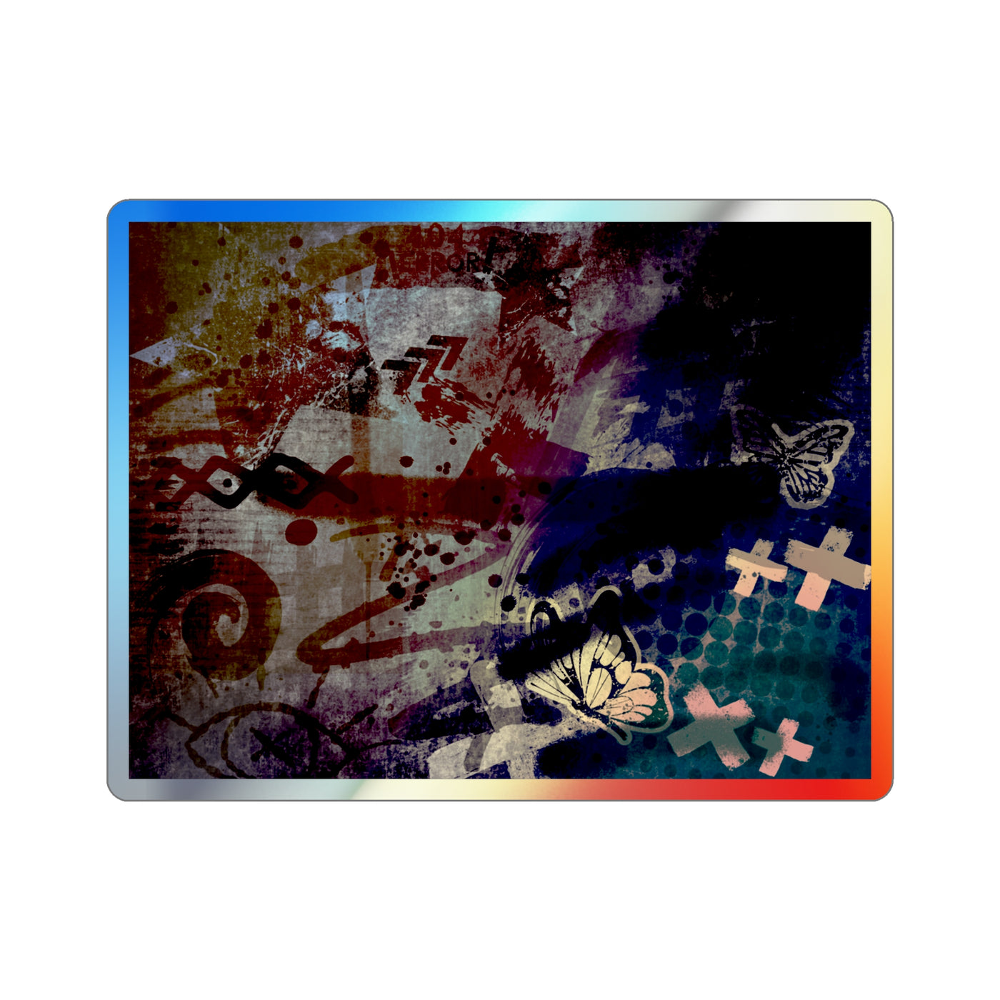 Die-Cut Stickers: For the Punks | Holographic Style