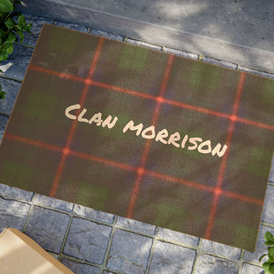 Personalized Clan Morrison Plaid Doormat - Cozy Home Decor for Scots Enthusiasts