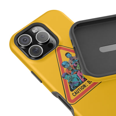 Phone Case: Zombie-Themed Tough Case for iPhone, Caution Digital Undead Phone Cover, Phone Accessory for Halloween, Unique Gift Idea, Trendy Phone [...]